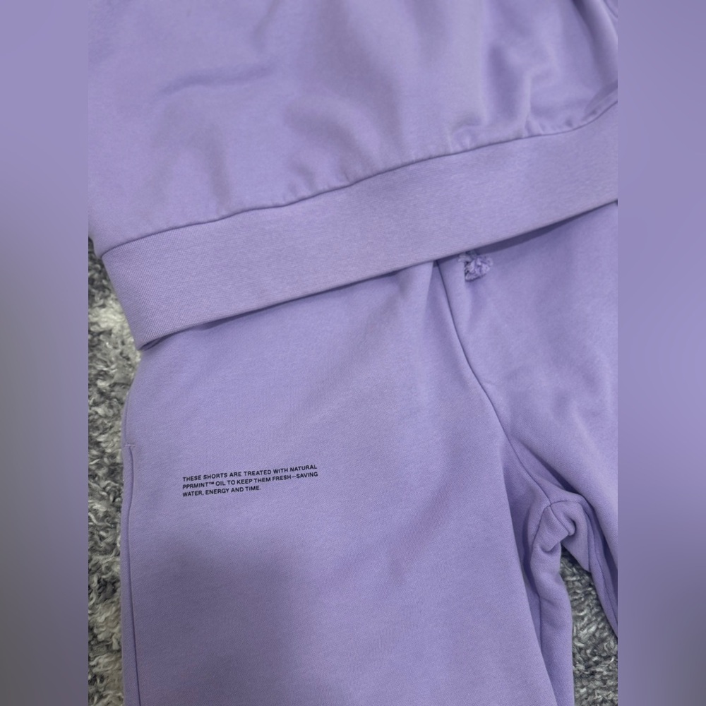 Pangaia Lavender Sweatshirt and Shorts